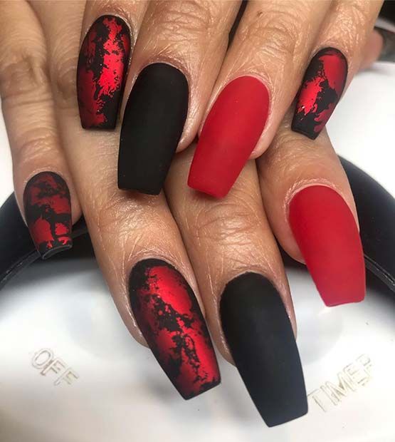 Red Halloween Nails