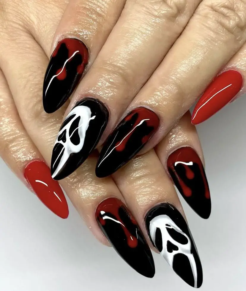 Red Halloween Nails