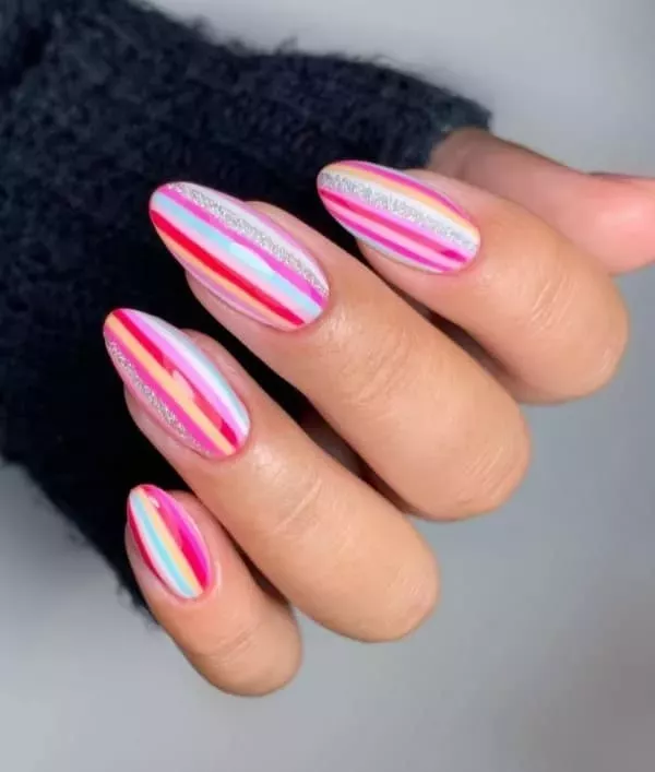 35 Trendy almond nail design for Summer nails colors 2021! - | Gel nails, Almond  shaped nails designs, Nail designs