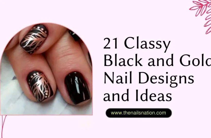 21 Classy Black and Gold Nail Designs and Ideas (1)
