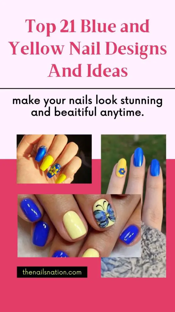 Top 21 Blue and Yellow Nail Designs And Ideas (1)