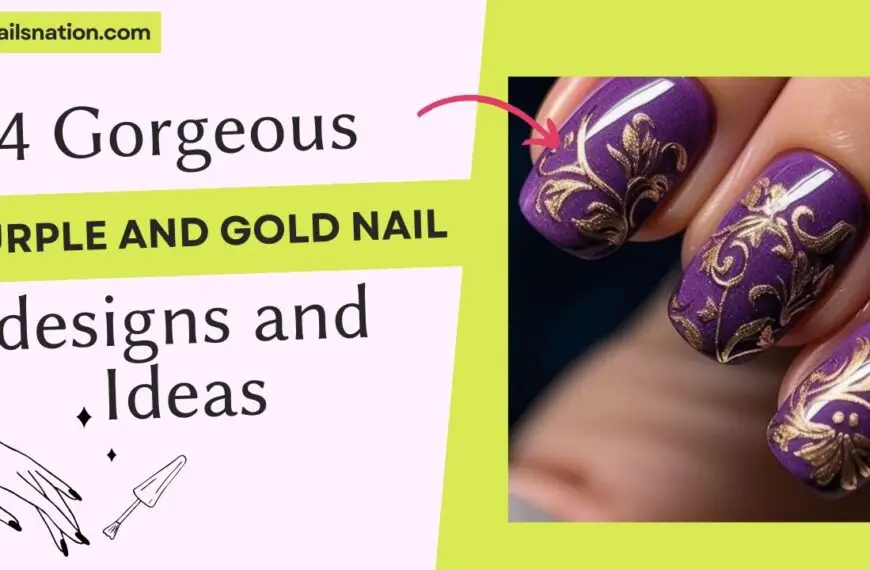 14 Gorgeous Purple and Gold Nail Design Ideas