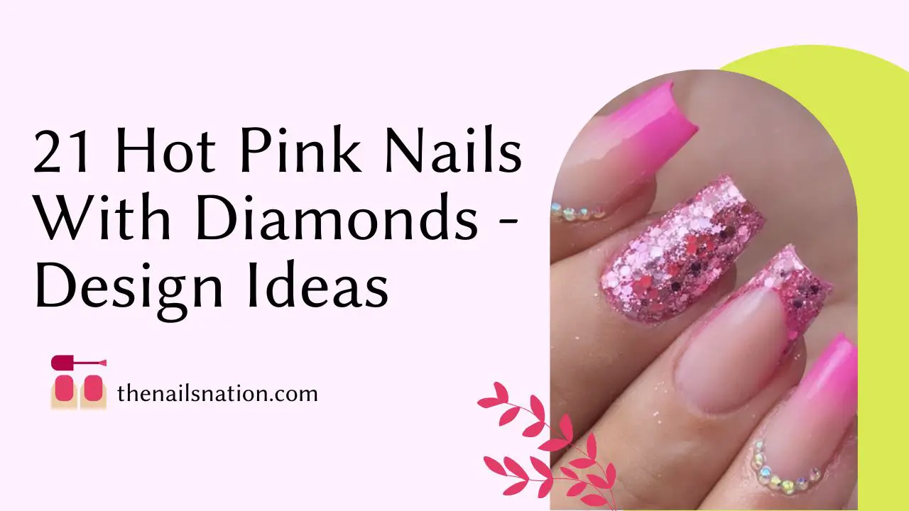 Green Nails | Pink bling nails, Diamond pink nails, Bling nails