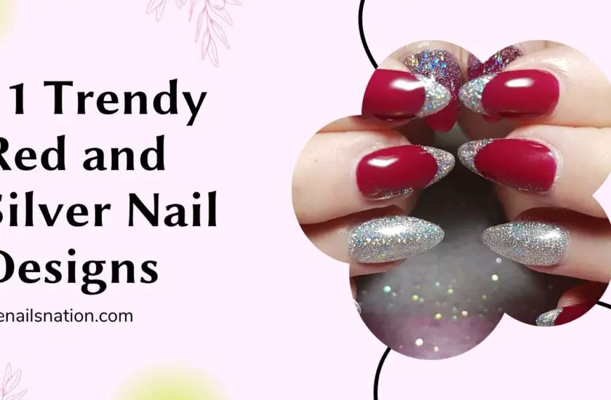 11 Trendy Red and Silver Nail Designs
