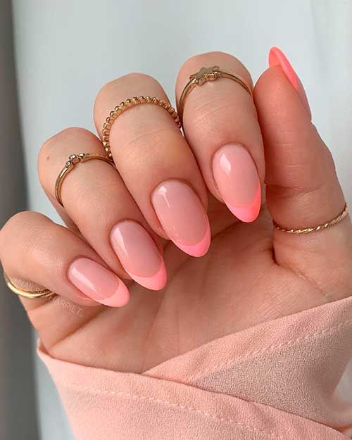 Peachy French Tips