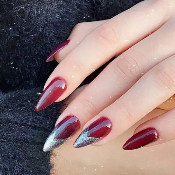11 Trendy Red and Silver Nail Designs - The Nails Nation
