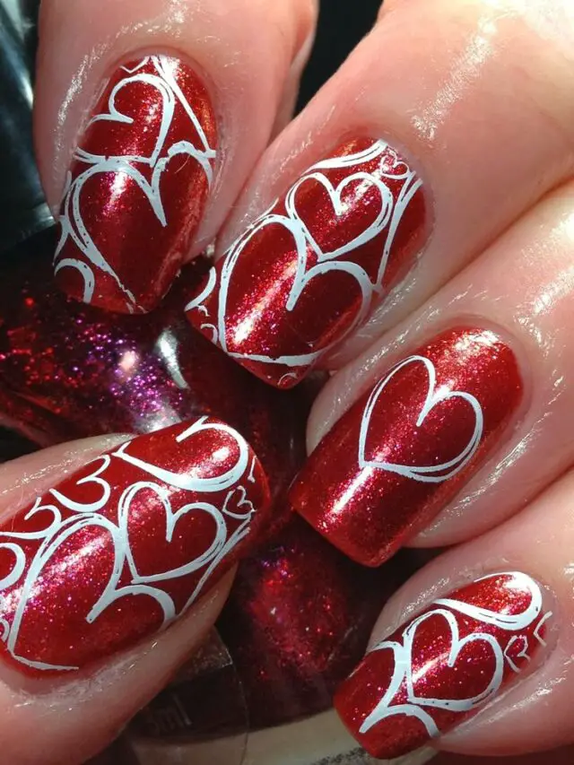 11 Trendy Red and Silver Nail Designs - The Nails Nation