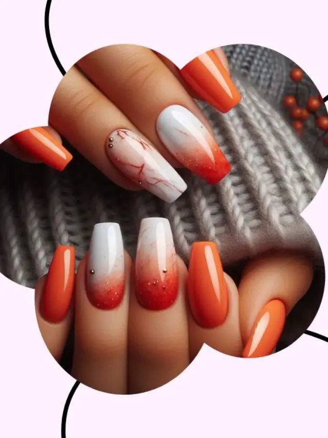 Best Orange and White Nail Designs for Summer