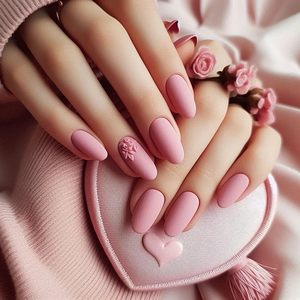 Elegant soft pink nails