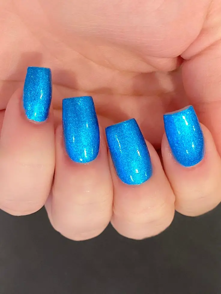 Neon Blue Ombre Nails