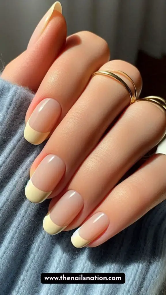 Butter Yellow French Tips