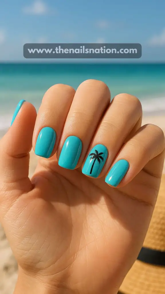 Simple Tropical Nail Designs