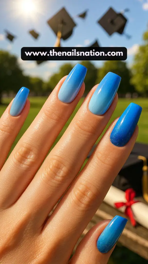 Blue Summer Nails Ombre