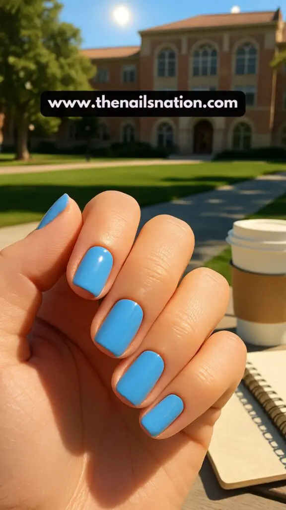 Blue Summer Nails Simple