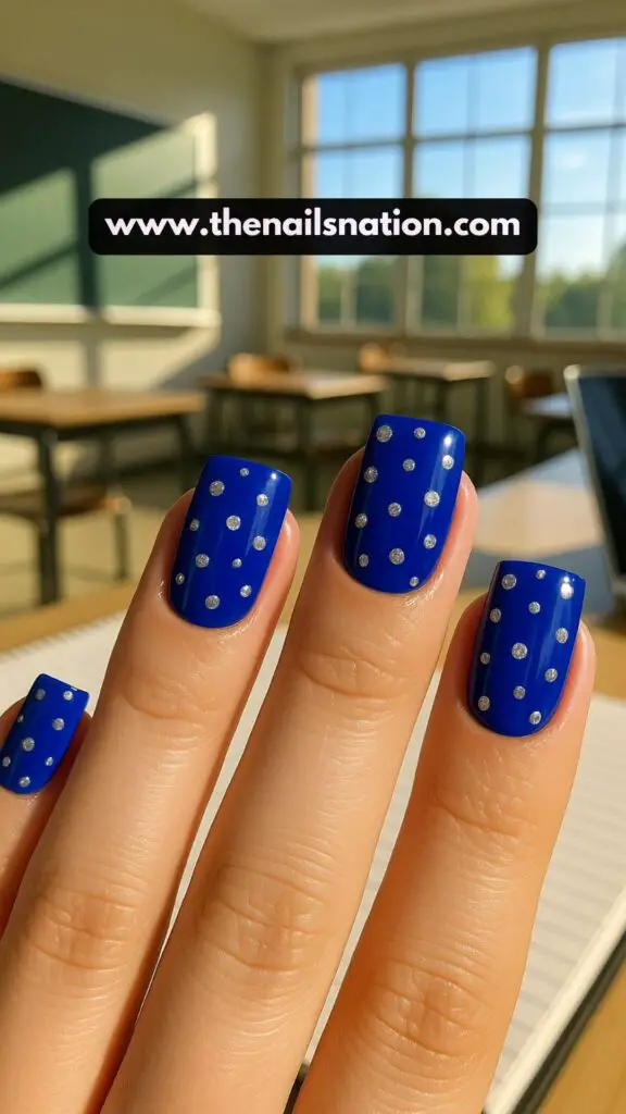 Blue Summer Nails Square