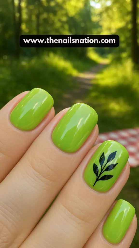 Bright Green Summer Nails (1)