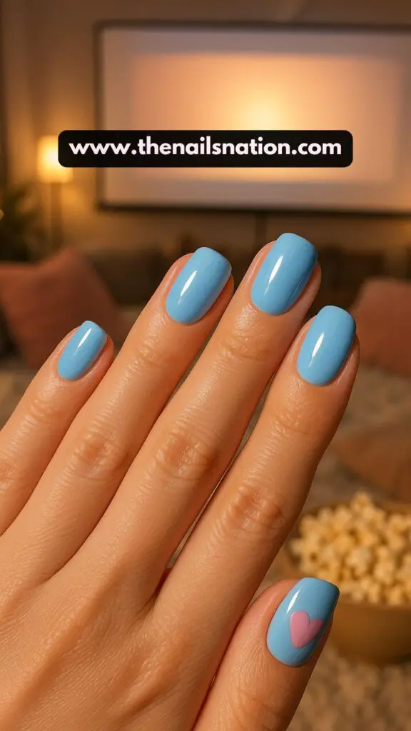 Cute Blue Summer Nails