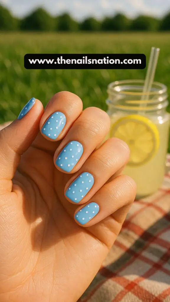 Light Blue Summer Nails