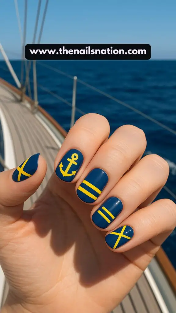 Navy Blue Summer Nails