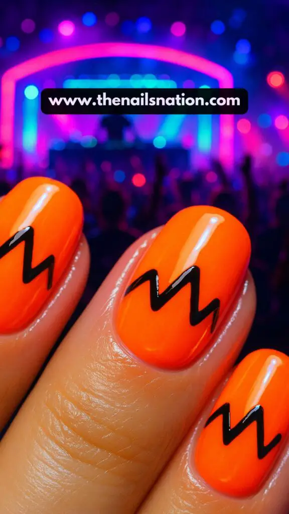 Neon Bright Summer Nails