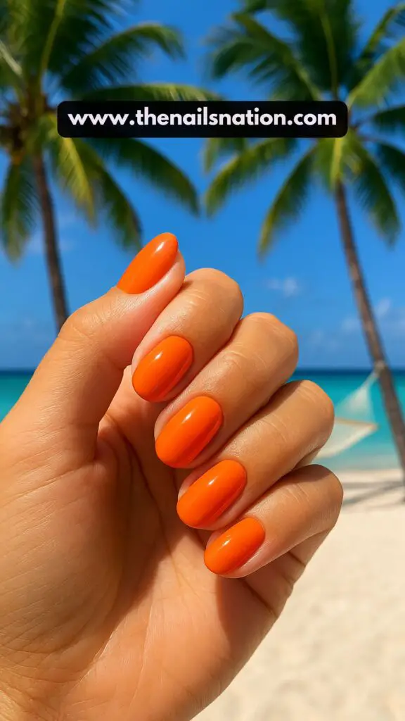 Orange Summer Nails