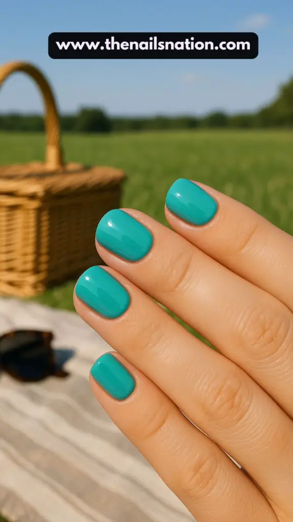 Short Bright Summer Nails
