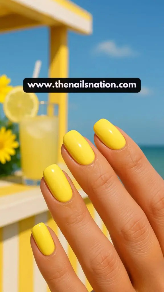 Simple Bright Summer Nails