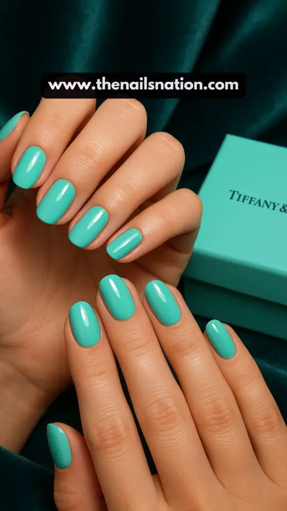 Classic Tiffany Blue Manicure