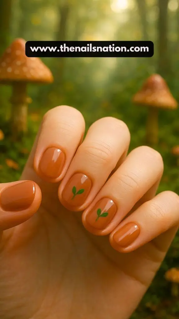 Cute Earthy Nails Inspo