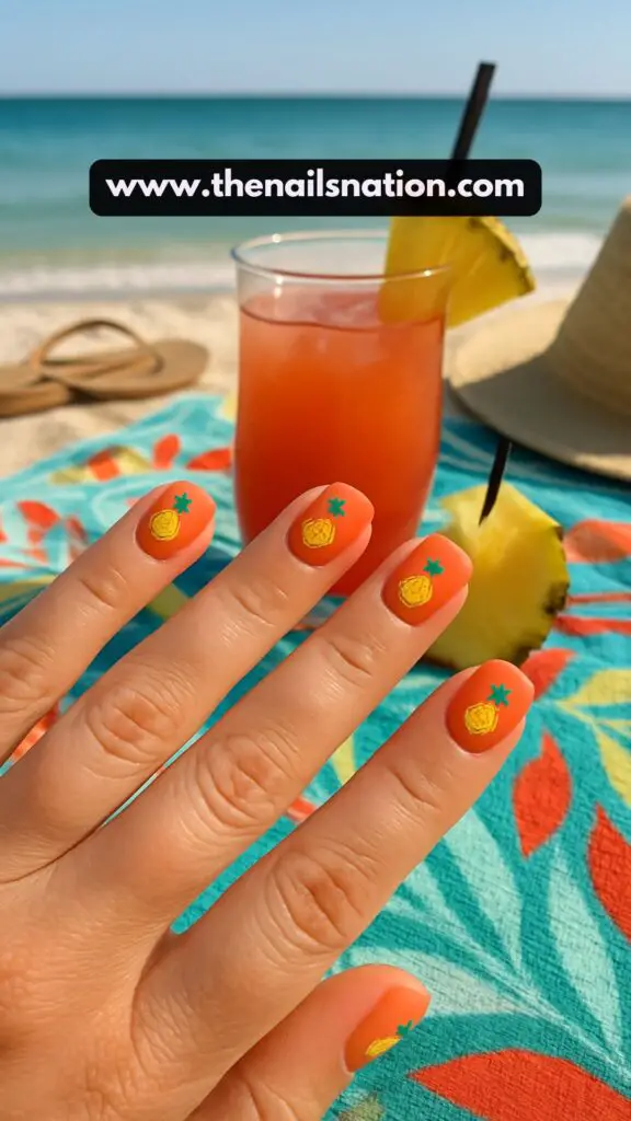 Cute Pineapple Nail Art