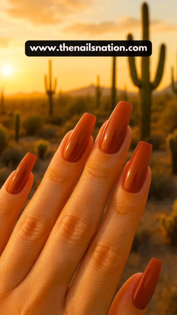 Earth Tone Gel Nails