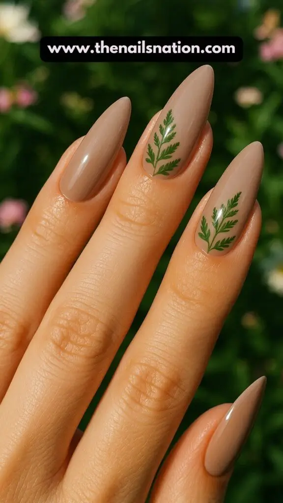 Earthy Almond Nails
