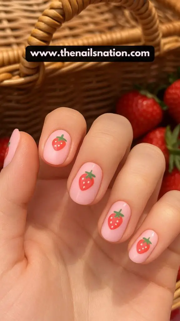 Mini Strawberry Nails