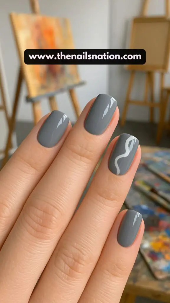 Minimalist Abstract Nail Art