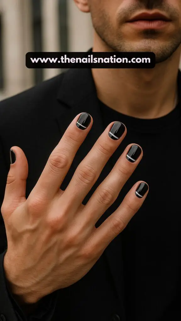 Minimalist Male Nail Art