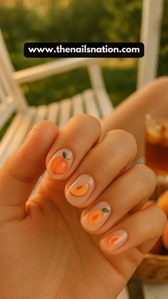 Peach Slice Nails