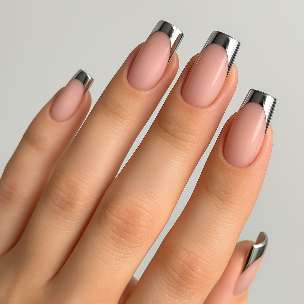 chrome french tips