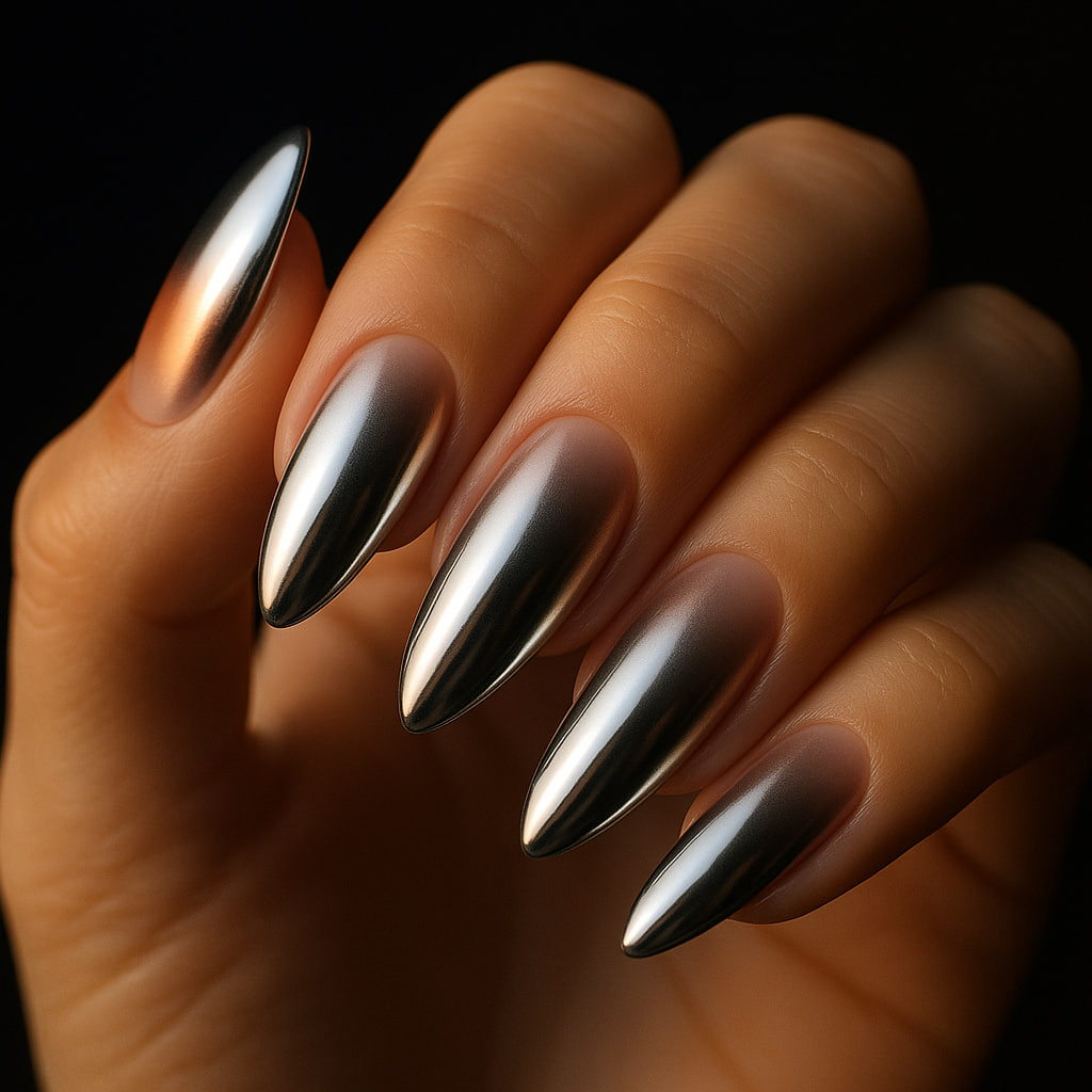 chrome ombre nails