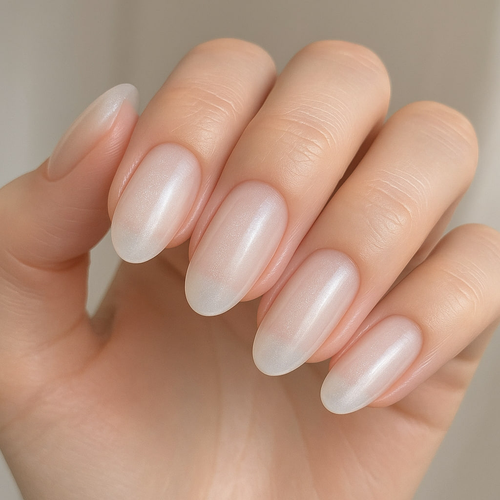 frosted glass nails