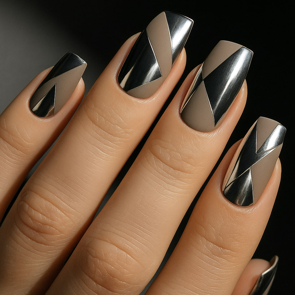 geometric nails designs