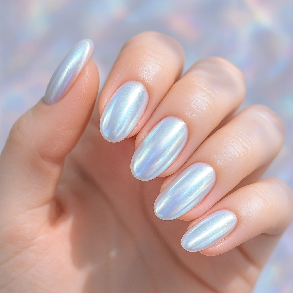 reverse chrome nails