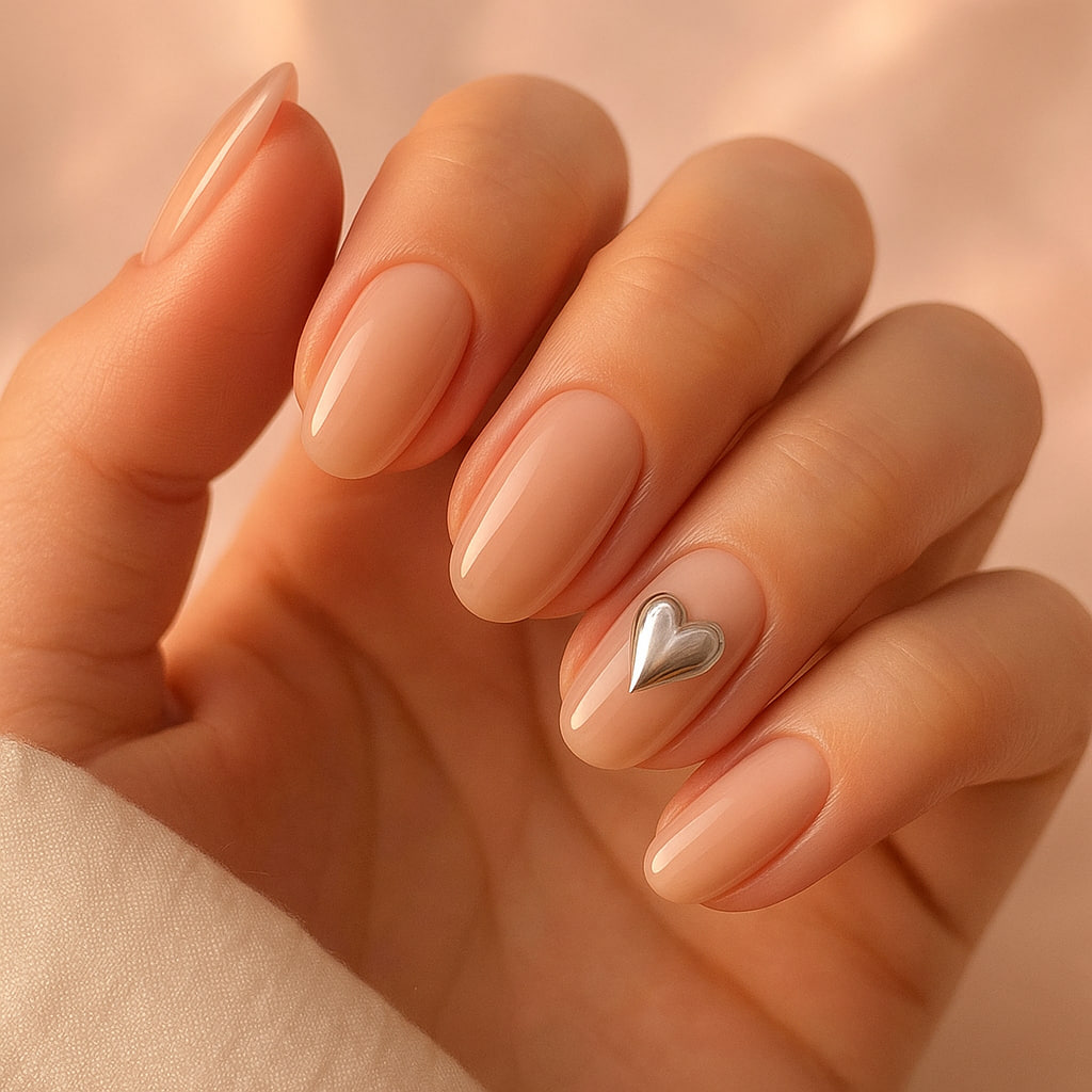 romantic nails chrome designs