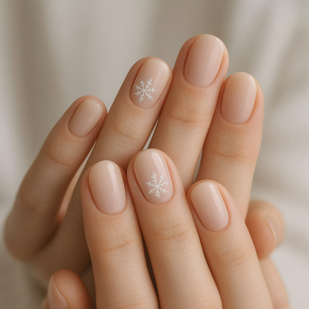 snowflakes winter nails