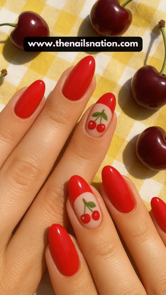 Classic Cherry Nails
