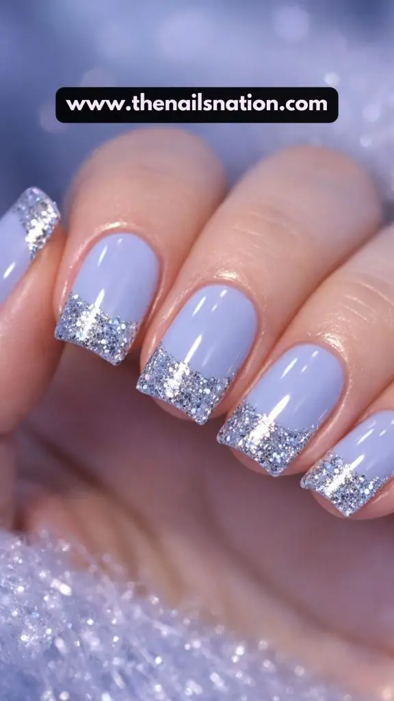 Icy Periwinkle Nails