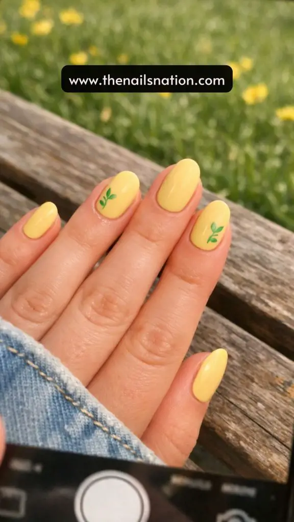 Butter Yellow Spring Nails