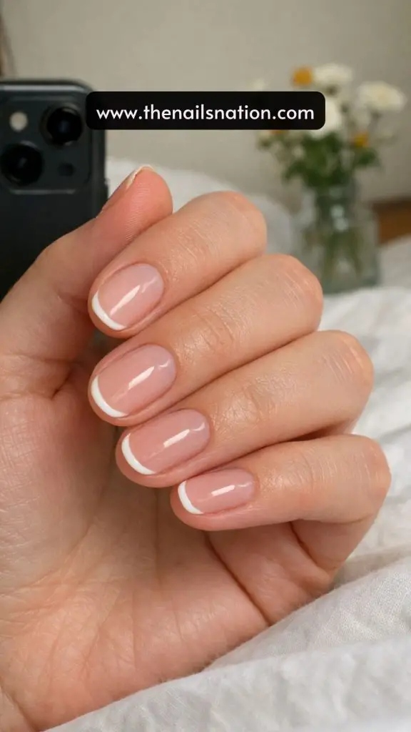 Classic Micro French Nails
