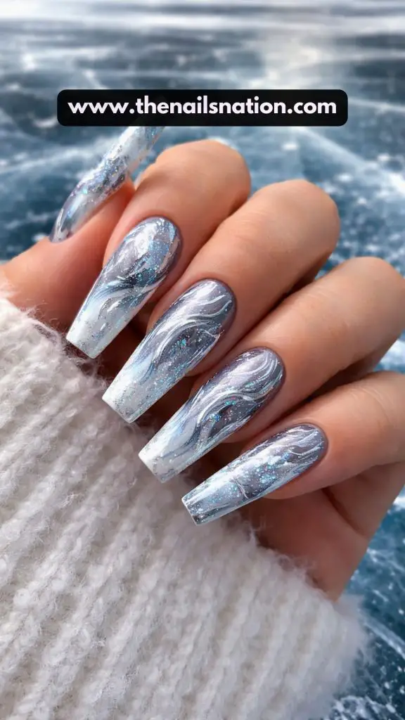 Frozen Lake Marble Chrome