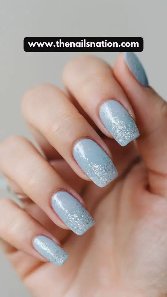 Full Icy Silver Chrome nails
