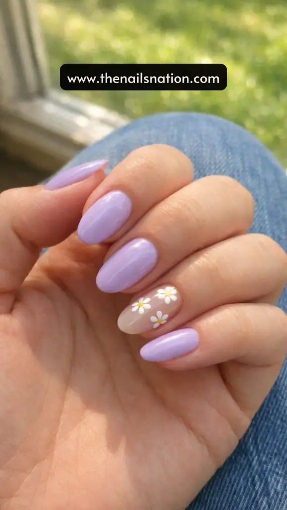 Pastel Lavender Spring Nails